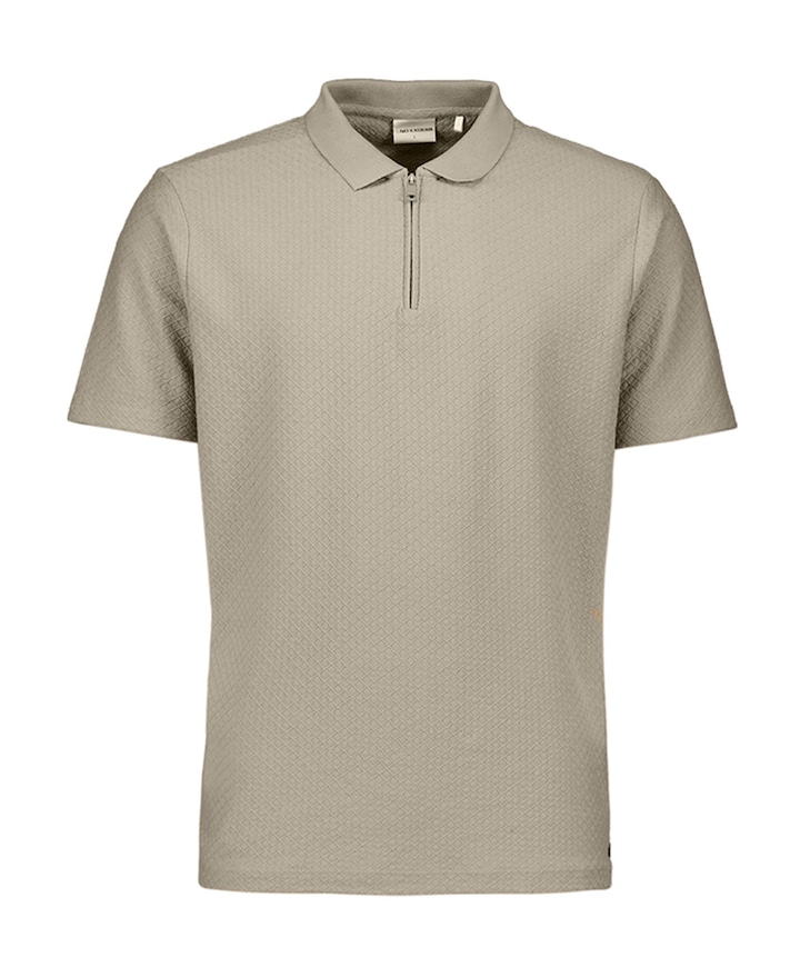 Heren polo beige