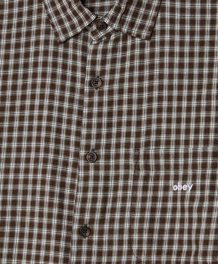 Overhemd lange mouw bruin