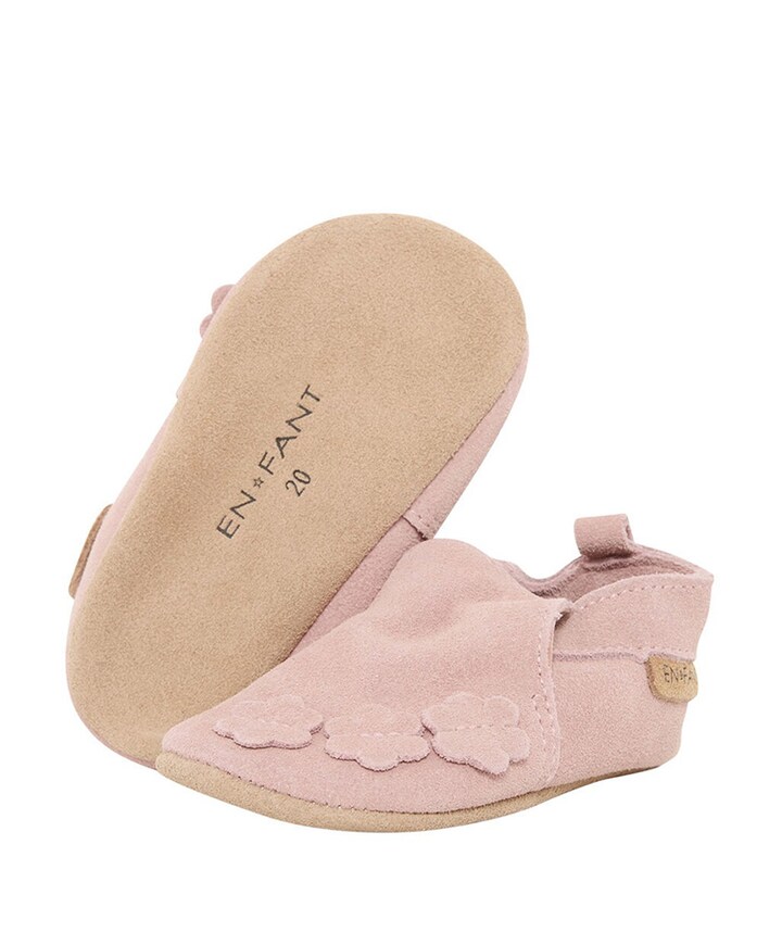 Slippers Suede Emb. uniseks pantoffels  roze
