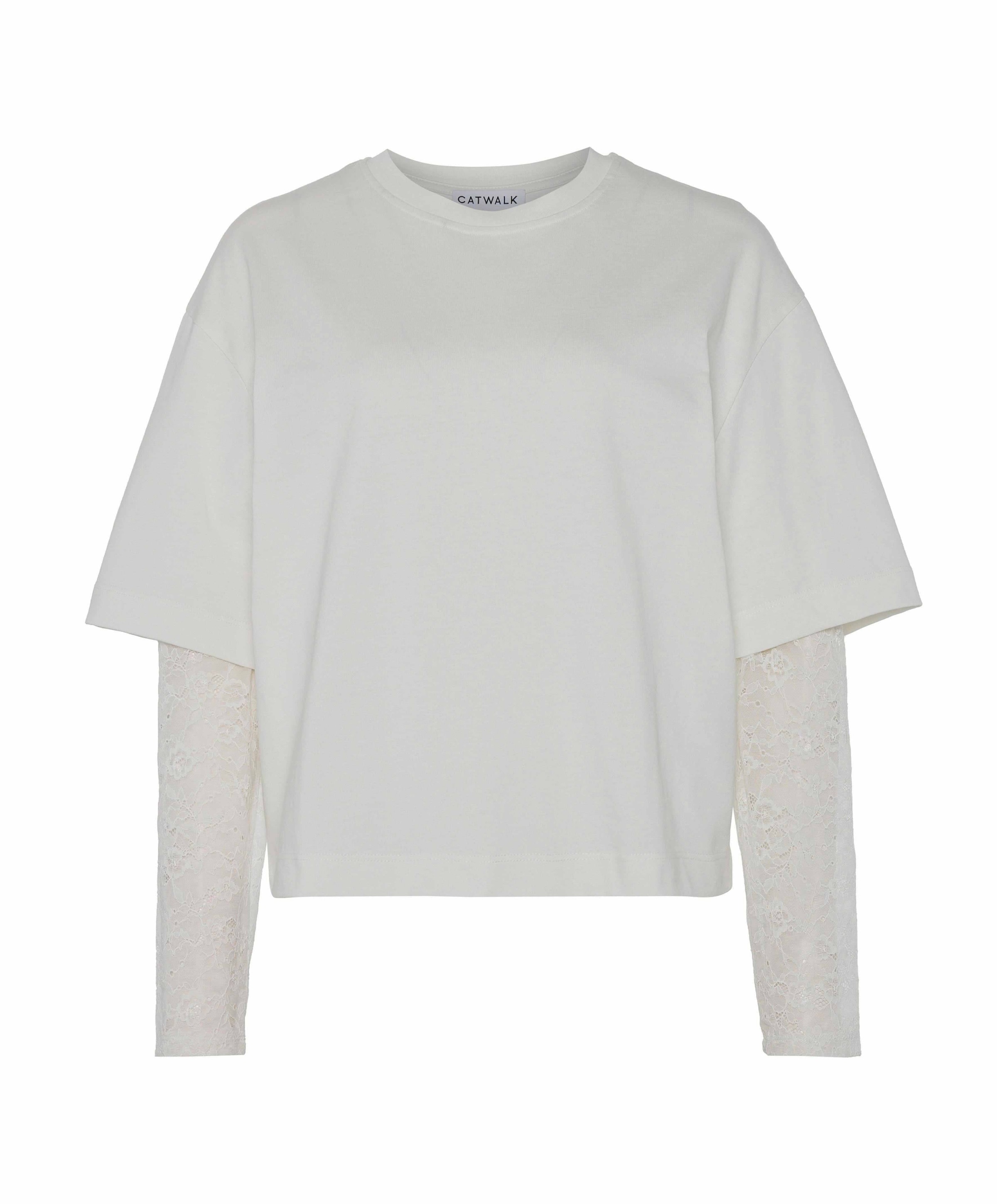 Dames longsleeve ecru