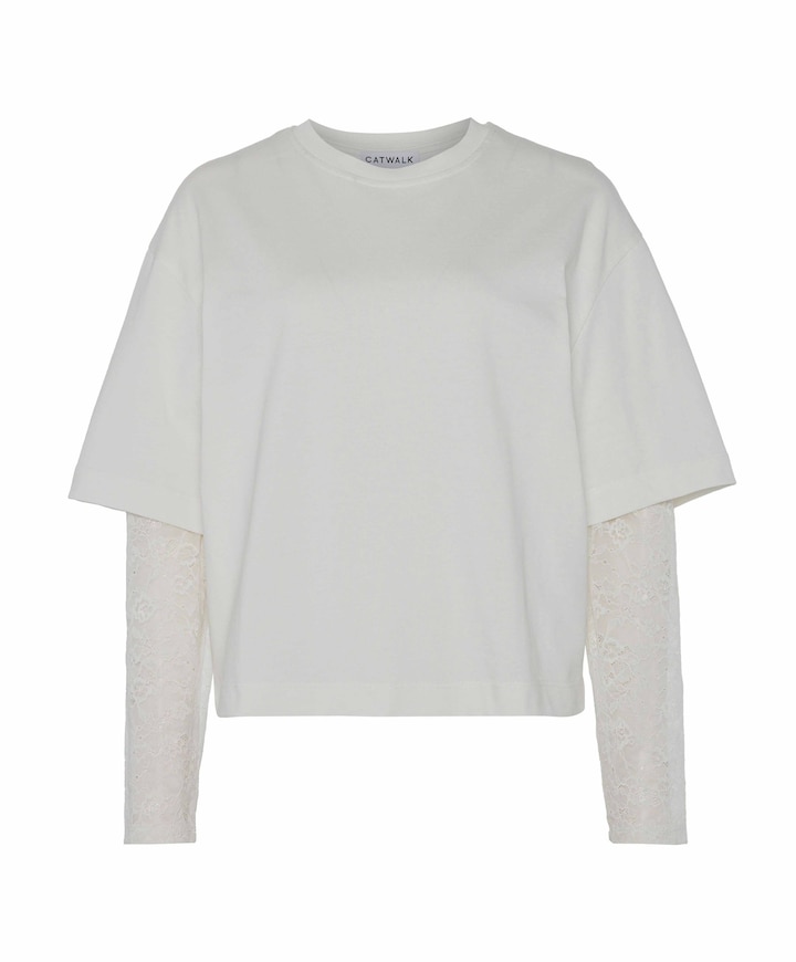 Dames longsleeve ecru