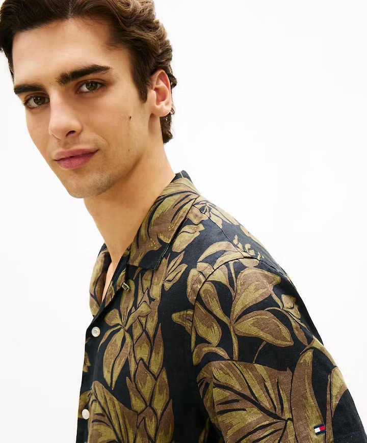 Heren overhemd korte mouw blauw