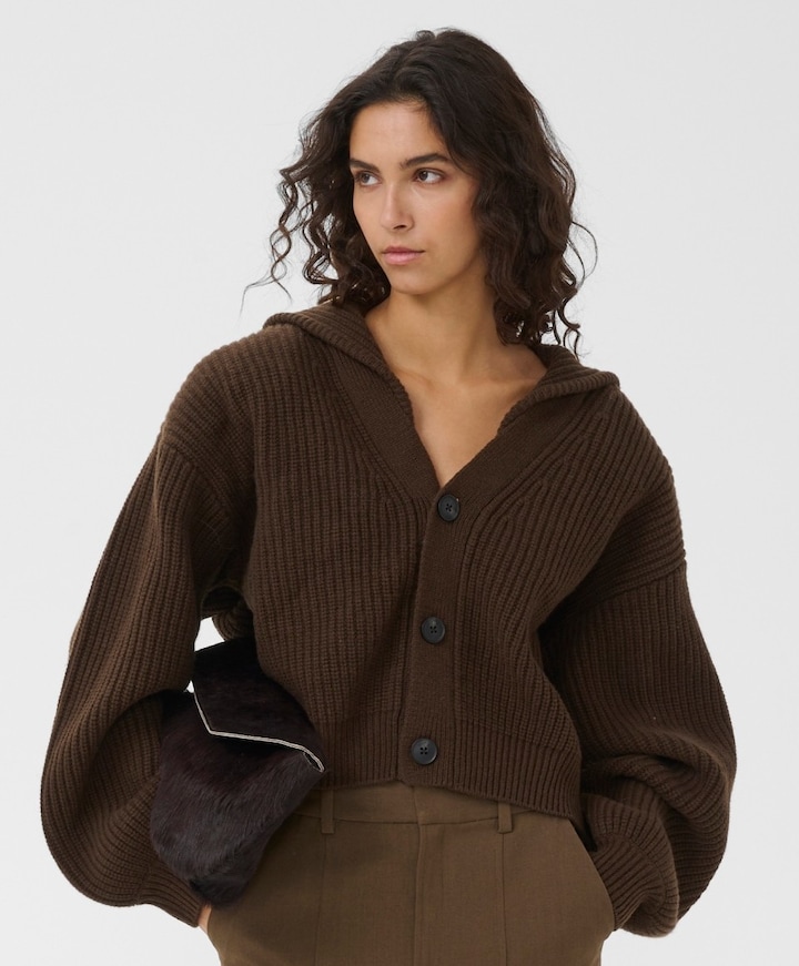 Dames vest bruin