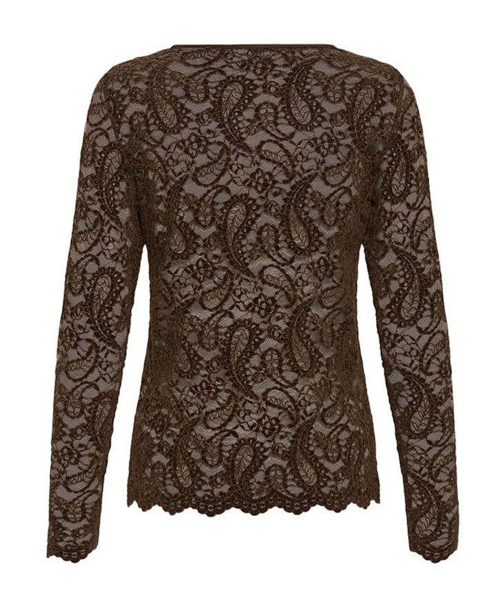 Dames top bruin