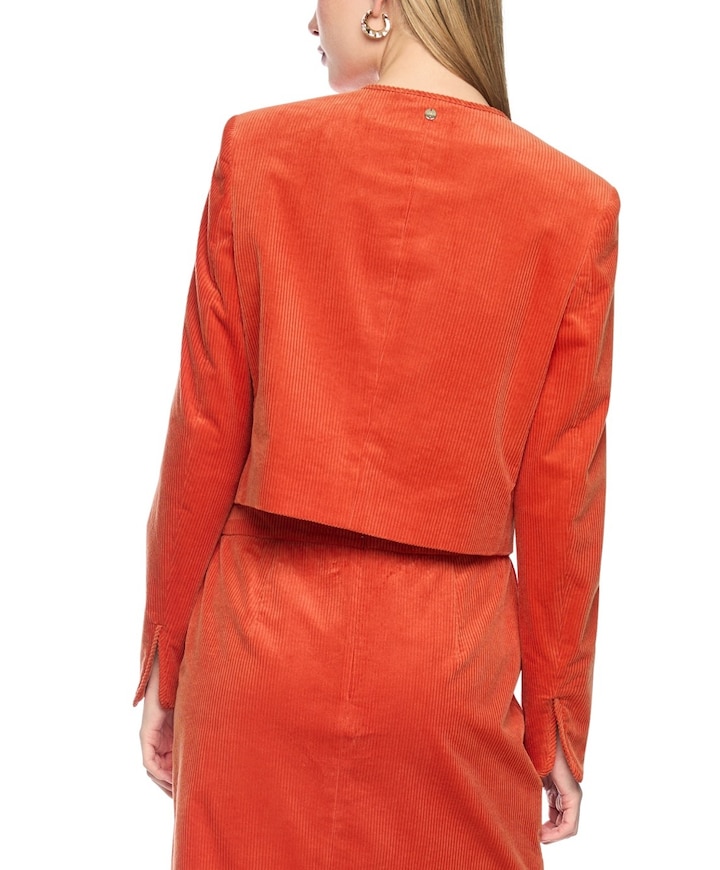 Dames jas oranje