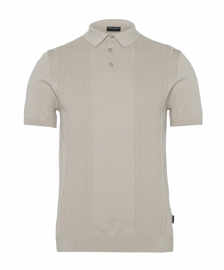 Heren polo beige