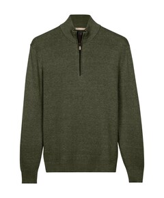 Heren trui met rits groen