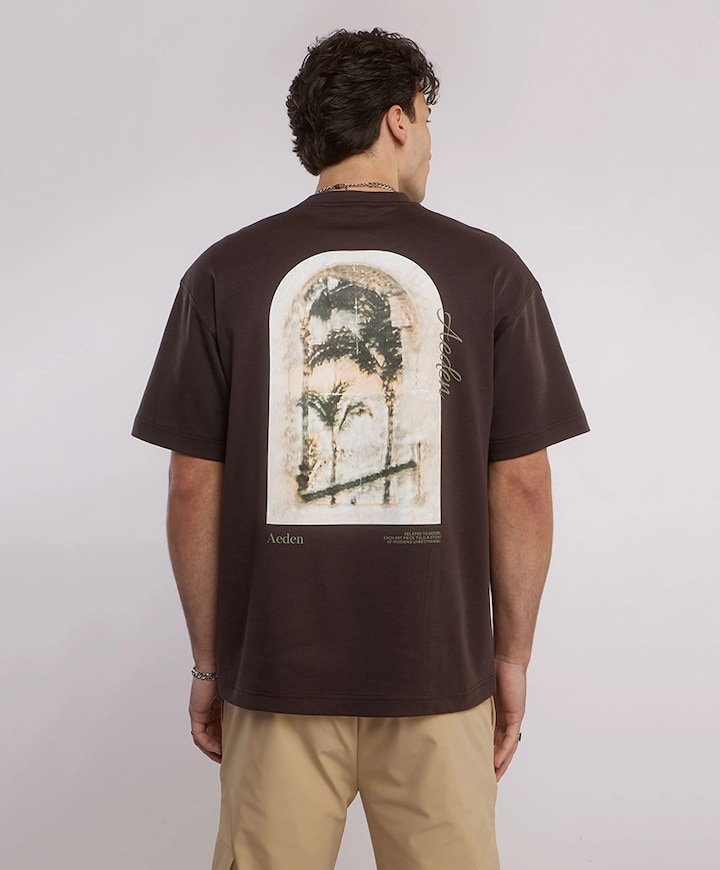 Heren T-shirt bruin