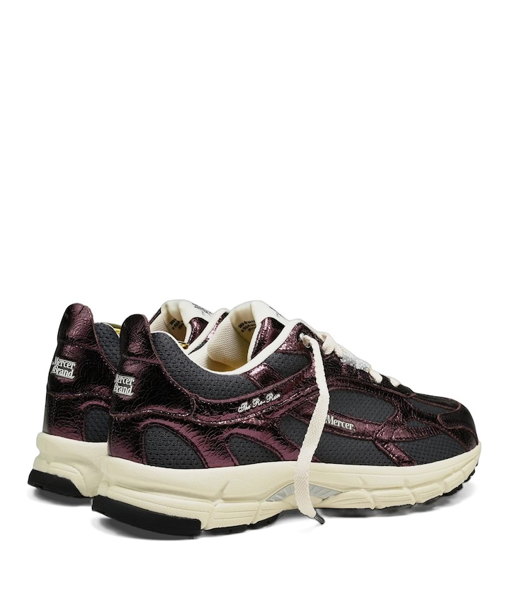 The Re-Run Cracked dames sneakers bordeaux