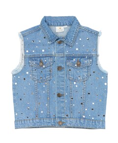 Meisjes gilet blauw