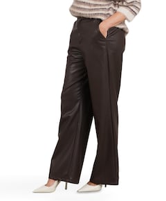 Beverly Pockets PU dames broek bruin