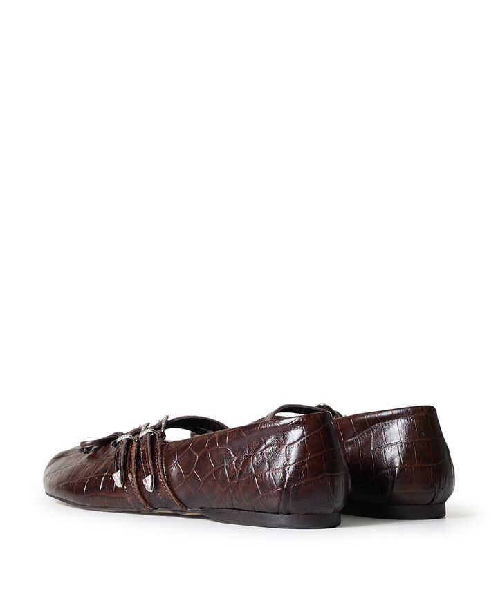 Vita Western dames ballerina's bruin