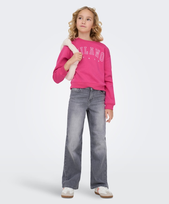 KOGMADISON BLUSH WIDE GD DNM NOOS meisjes jeans grijs
