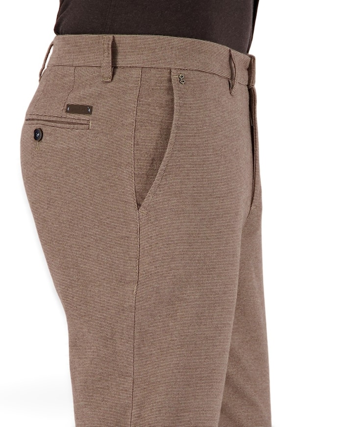 Flatfront Modern Fit heren broek beige