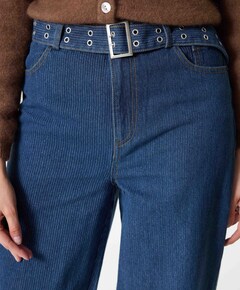 KimmyCC Belt LL dames broek blauw