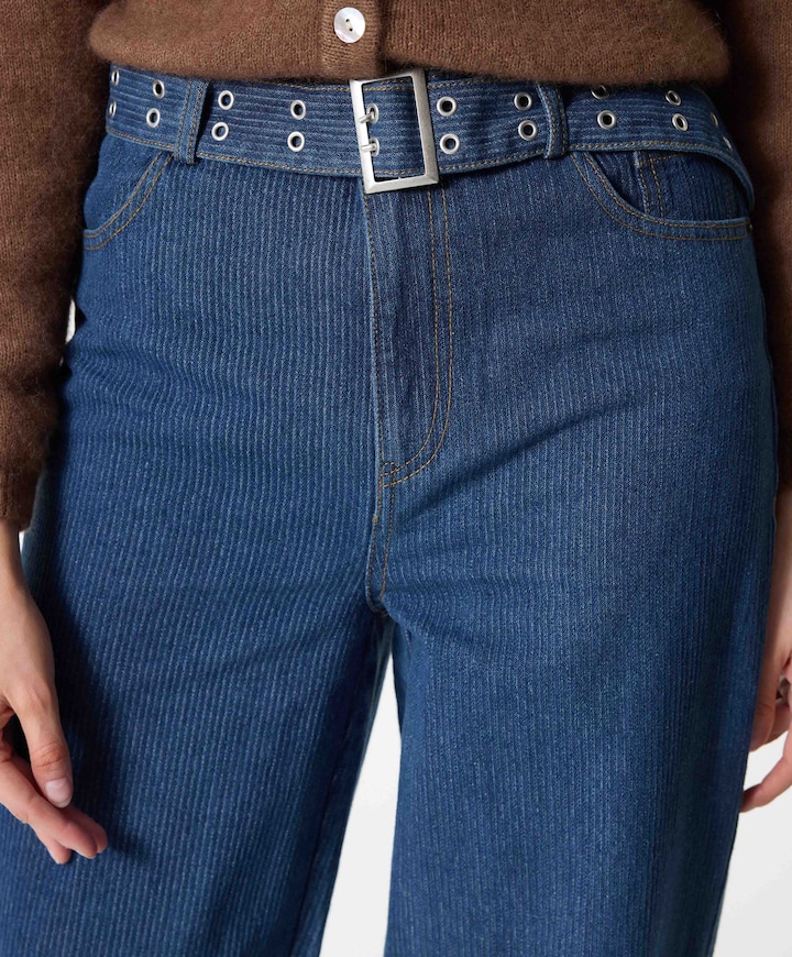 KimmyCC Belt LL dames broek blauw