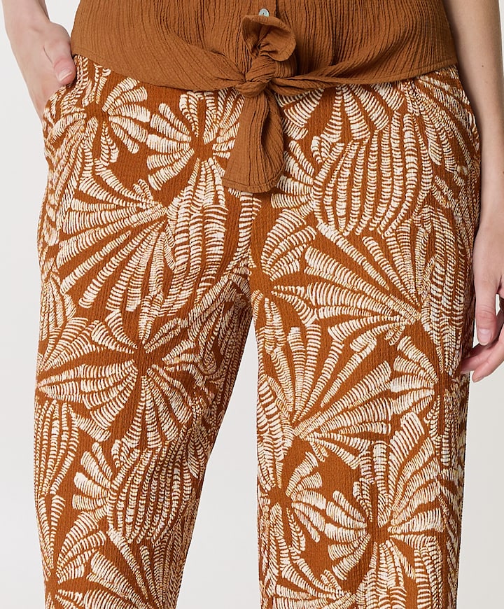 Wide-Leg Flowy Shells dames broek bruin