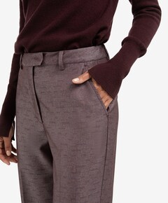 Shiny woven broek paars