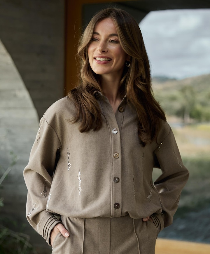 Dames blouse bruin