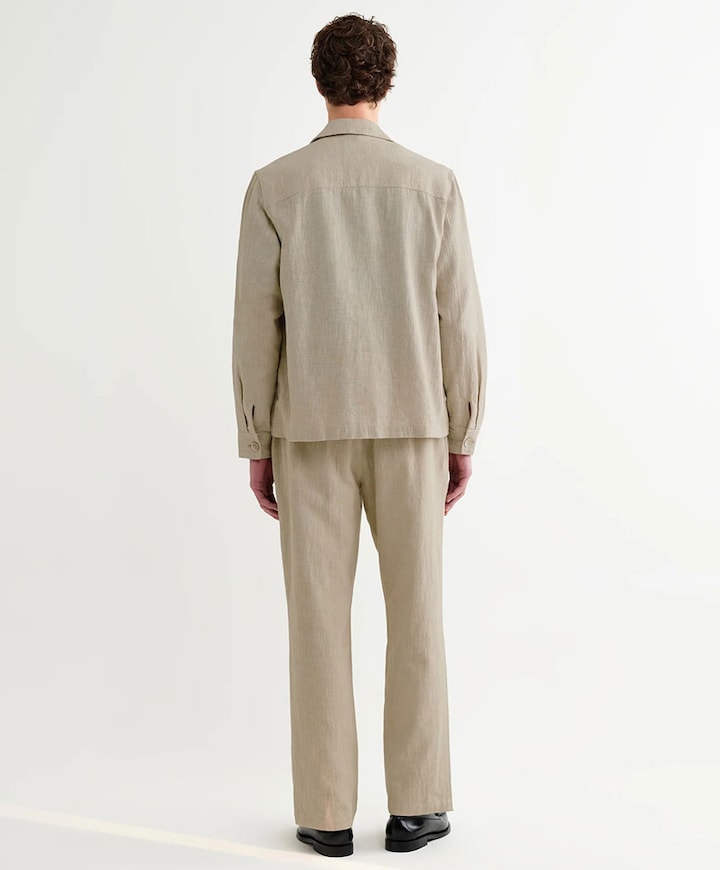 Heren overshirt beige