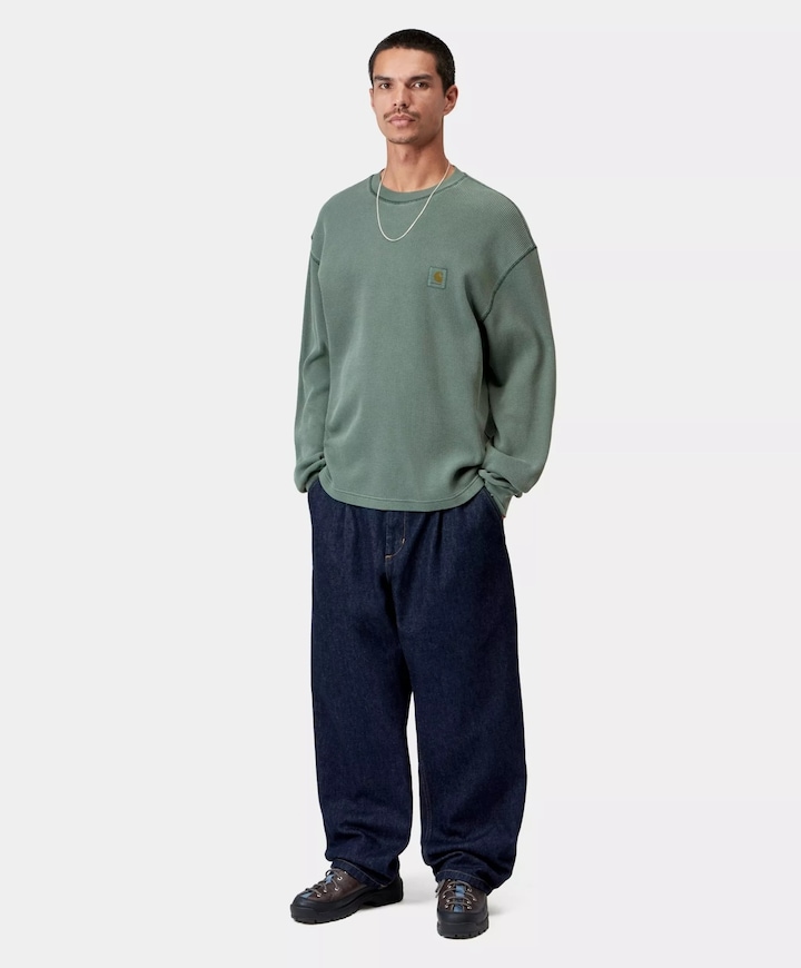 Heren longsleeve groen