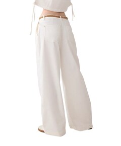 Light weight white denim dames jeans wit