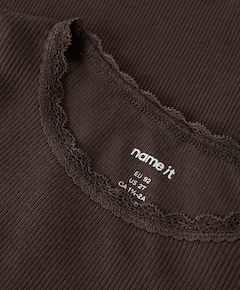 Meisjes longsleeve bruin