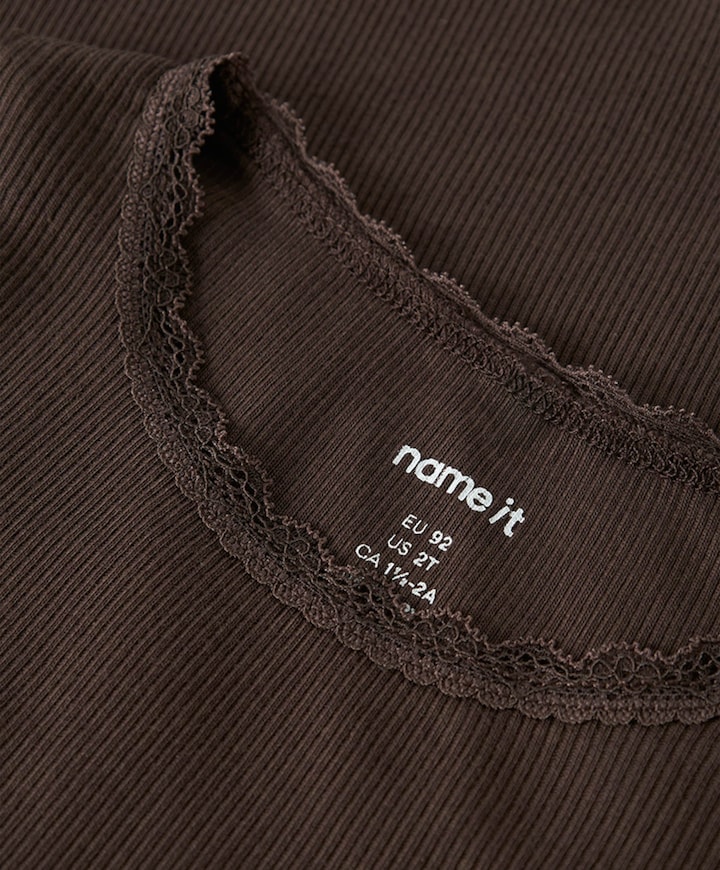 Meisjes longsleeve bruin