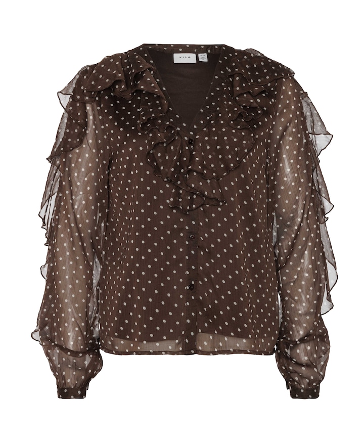 Dames blouse bruin
