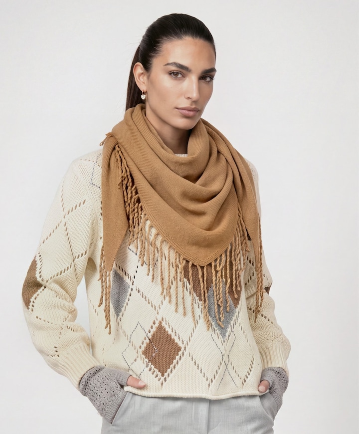 Dames sjaal beige