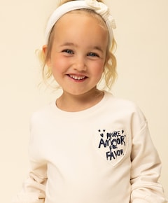 Meisjes sweater ecru