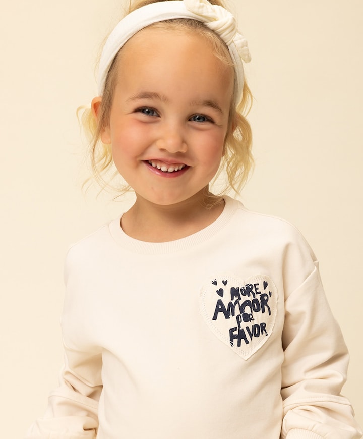 Meisjes sweater ecru