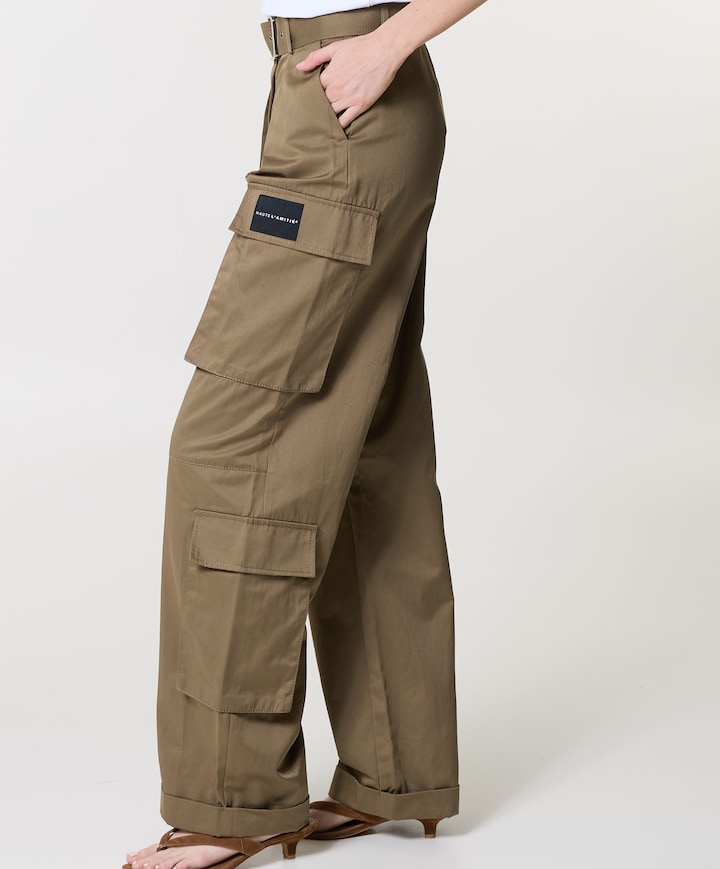 Rabi Cargo Pocket Tall dames broek beige