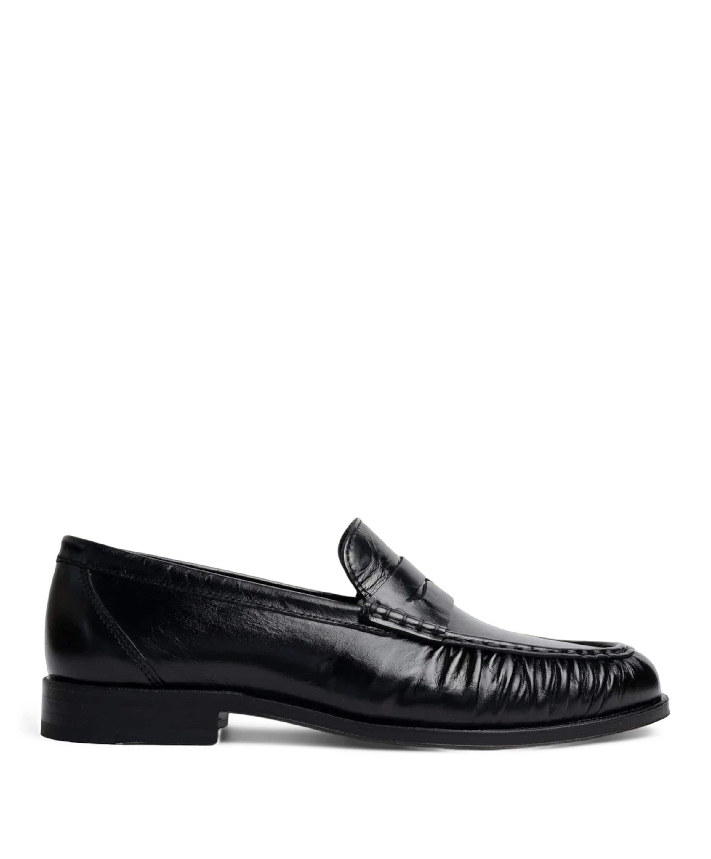 Penny Wrinkle dames loafers zwart