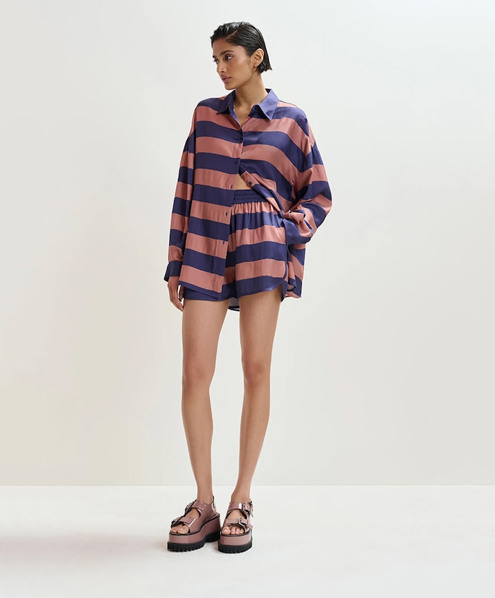 Dames blouse blauw
