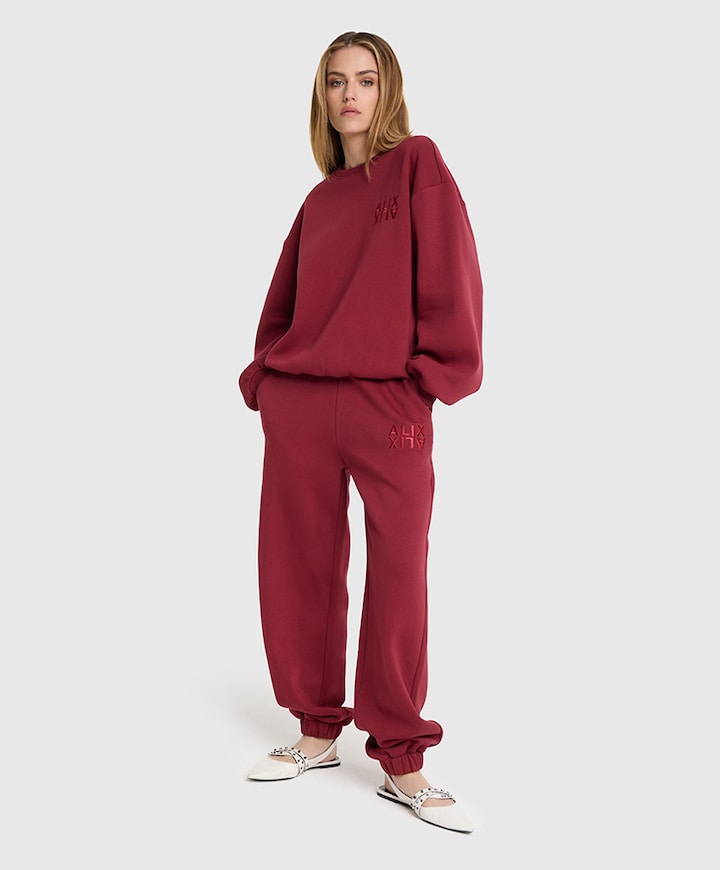 ALIX SWEAT dames broek bordeaux