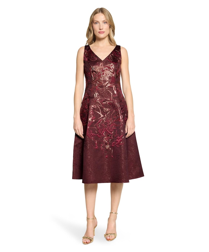 Dames jurk bordeaux