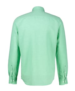 Heren overhemd lange mouw groen