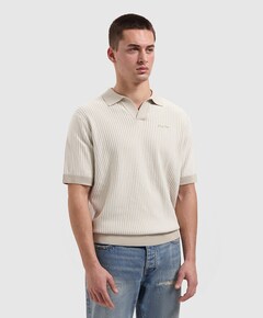 Heren polo beige