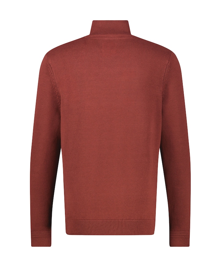Heren trui met rits rood