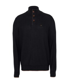 Heren trui met rits zwart