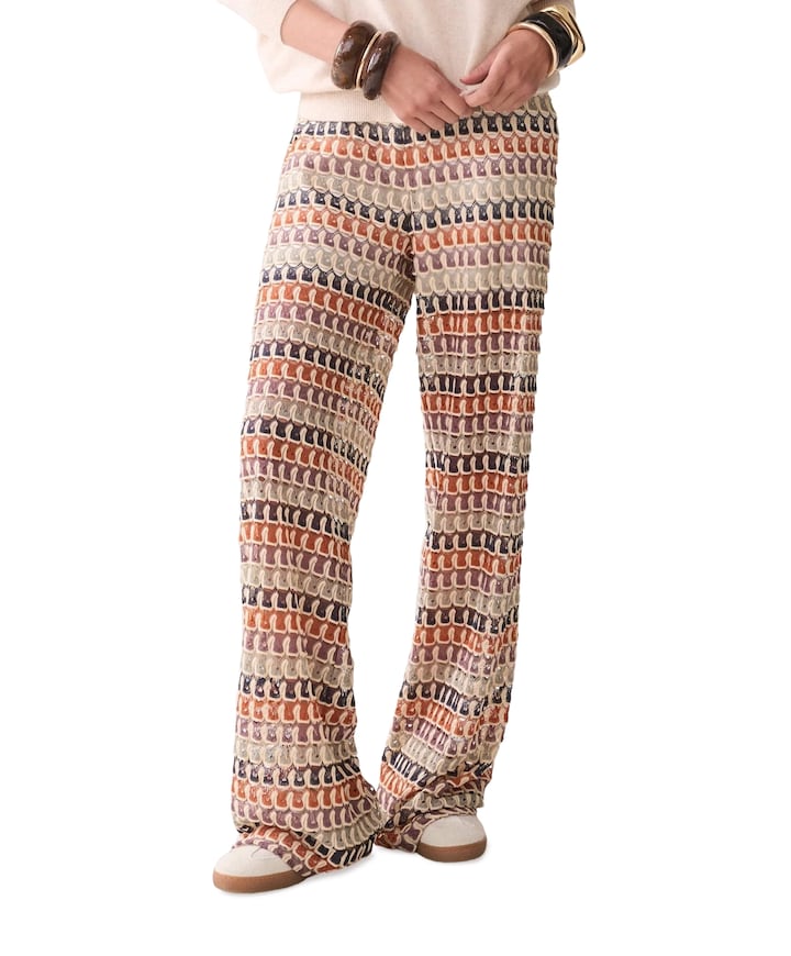 Crochet dames broek multicolor