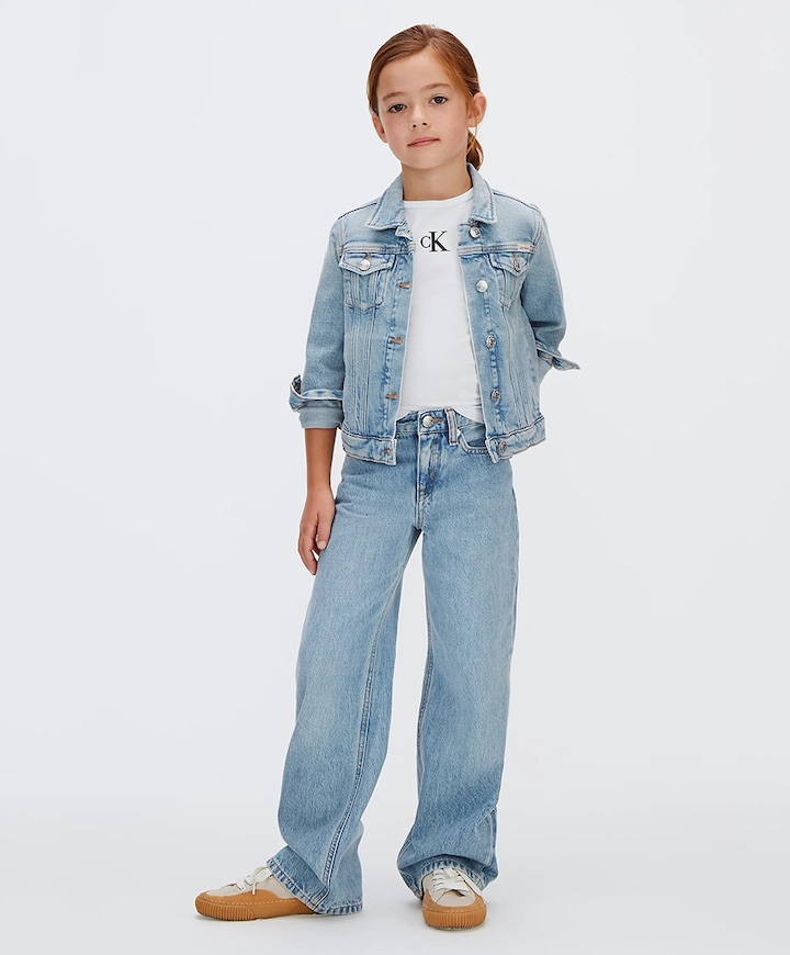 HR WIDE LEG DANTE WASH meisjes jeans blauw