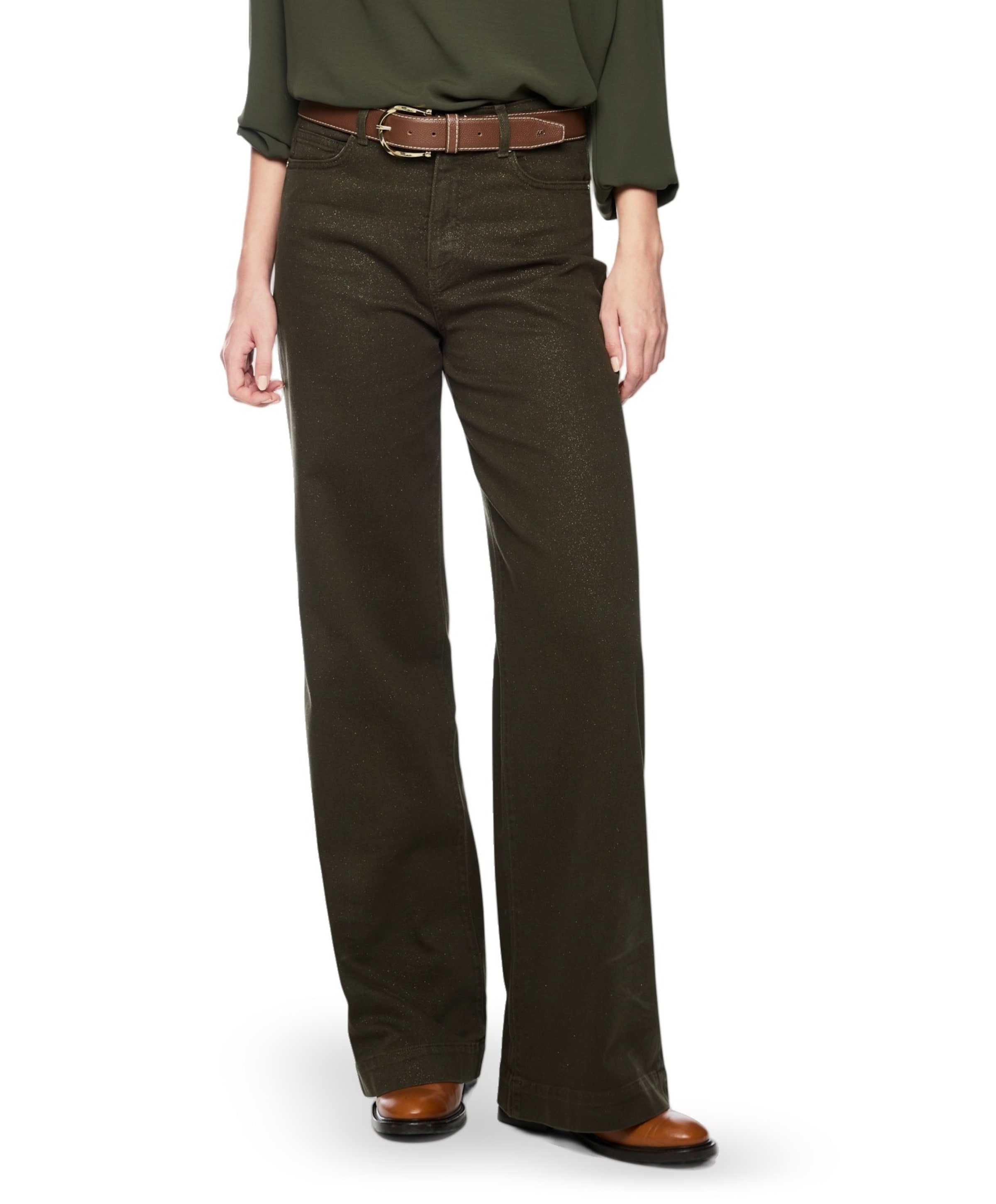 WARRI dames jeans groen