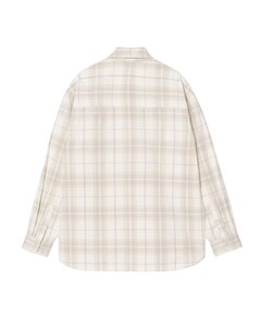 Heren overhemd lange mouw beige