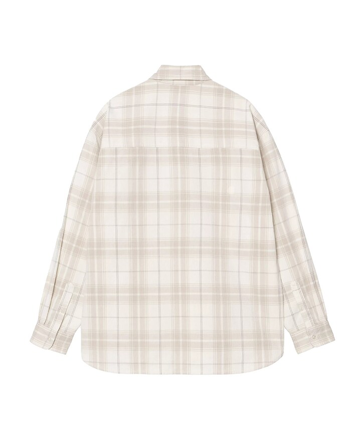 Heren overhemd lange mouw beige