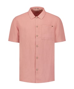 Heren overhemd korte mouw roze