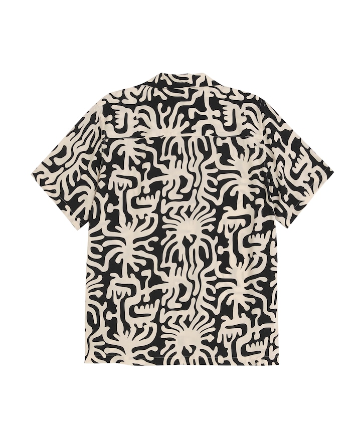 Heren overhemd korte mouw zwart