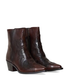 Carlotta dames enkellaarzen bruin