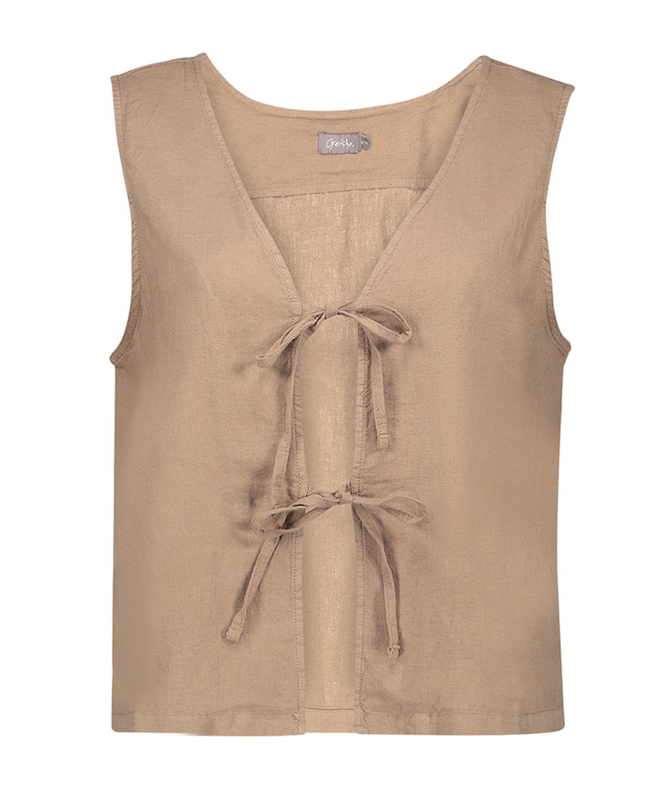 Dames vest bruin